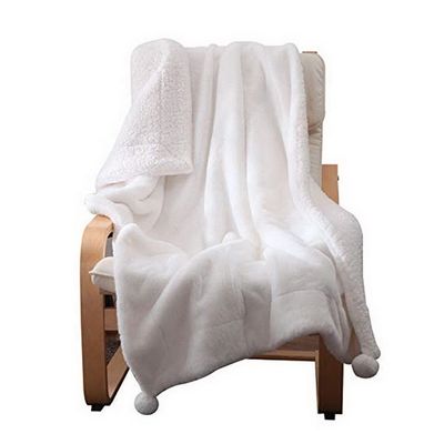 qualidade  Luxury High Quality 100% Polyester Faux Rabbit Fur Throw Blanket Anti-pilling Custom Wholesale fábrica